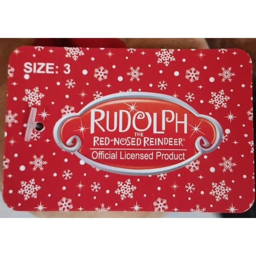 Toddler Christmas Slippers Sz 3 Rudolph‎ the Red Nosed Reindeer Holiday Gift